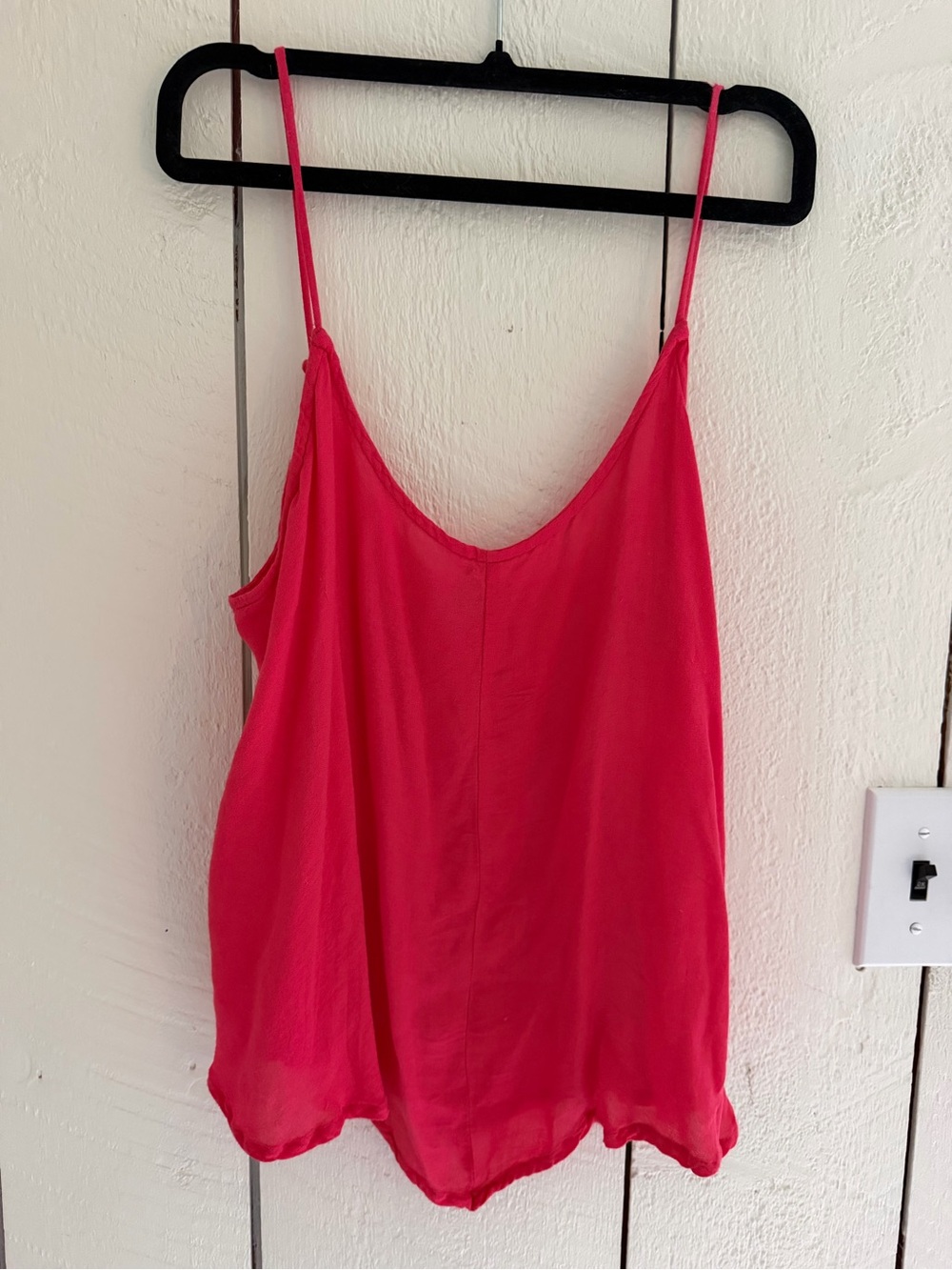 Free People Hot Pink Slip Cami with Adjustable Straps